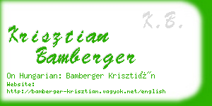 krisztian bamberger business card